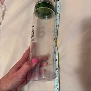 Arbonne Clear Water Bottle with Green Lid